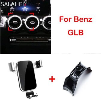 Auto Telefoon Houder Voor Mercedes Benz Glb Air Vent Snap Type Zwaartekracht Gps Auto Telefoon Beugel Stand auto Interieur Accessoires rood