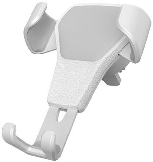 Auto Telefoon Houder Voor Telefoon In Auto Air Vent Mount Stand Geen Magnetische Mobiele Telefoon Houder Universele Zwaartekracht Smartphone Mobiele ondersteuning wit