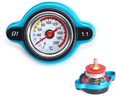 Auto Thermostatische Gauge Radiator Cap 0.9/1.1/1.3 Bar Water Temp Meter 1.1 Bar-L