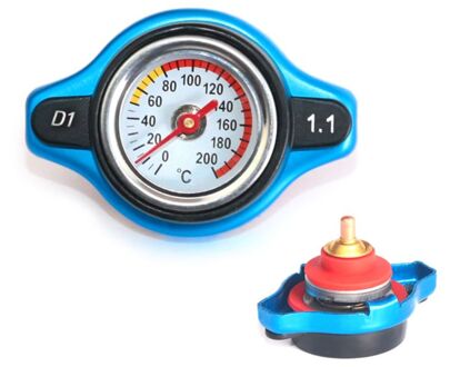 Auto Thermostatische Gauge Radiator Cap 0.9/1.1/1.3 Bar Water Temp Meter 1.1 Bar-S