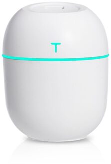 Auto Thuis Luchtbevochtiger Draagbare Mini Usb Ultrasone Aroma Lucht Aromatherapie Luchtbevochtiger Diffuser Essentiële Olie Diffuser Met Verlichting B wit