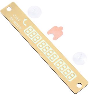 Auto Tijdelijke Parkeerkaart Lichtgevende Telefoonnummer Billboard Kennisgeving Nachtlampje Telefoonnummer Sucker Plaat goud