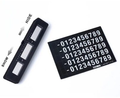 Auto Tijdelijke Parkeerkaart Telefoon Nummer Kaart Plaat Telefoonnummer Auto Park Stop Auto Accessoires Auto-Styling zwart zilver border
