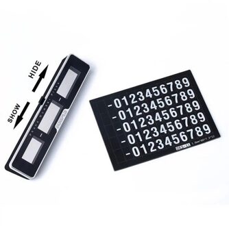 Auto Tijdelijke Parkeerkaart Telefoon Nummer Kaart Plaat Telefoonnummer Auto Park Stop Auto Accessoires Auto-Styling zwart zwart border
