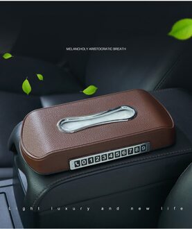 Auto Tissue Box, Auto Armsteun Doos, Papier Doos, Creatieve Stop Plaat, Auto Interieur, automotive Levert Bruin