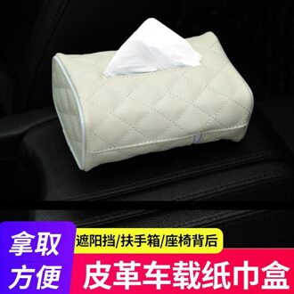 Auto Tissue Box Cover Auto Rugleuning Lederen Armsteun Papier Thuis Servet Houder Box Voor Toyota Beige