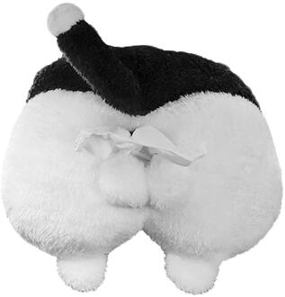 Auto Tissue Box Grappige Corgi Katten Butt Car Seat Terug Hoofdsteun Armsteun Tissue Houder Doos Auto Decor zwart