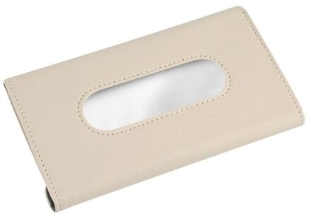 Auto Tissue Case Houder Opknoping Papieren Handdoek Doos Clip Pu Lederen Auto Zonneklep Tissue Houder Zwarte Auto Servet Papier container khaki