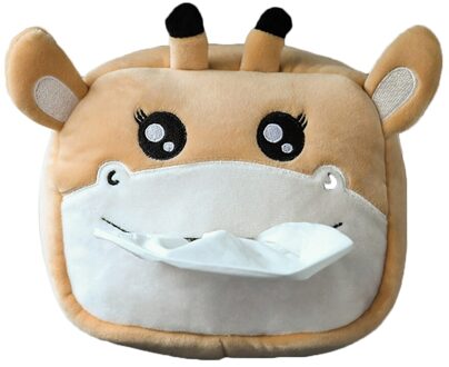 Auto Tissue Doos Leuke Servet Tissue Papier Houder Voor Home Office Auto giraffe