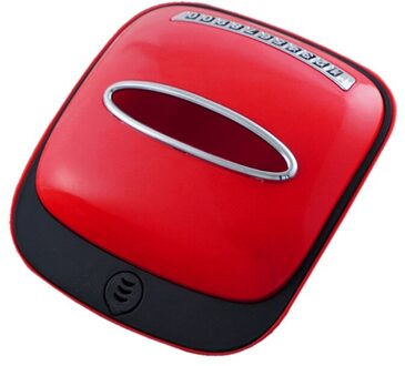 Auto Tissue Opbergdoos Antislip Auto Interieur Accessoires Multifunctionele Auto Tissue Servet Houder Parkeerkaart Telefoon Nummer Kaart Rood