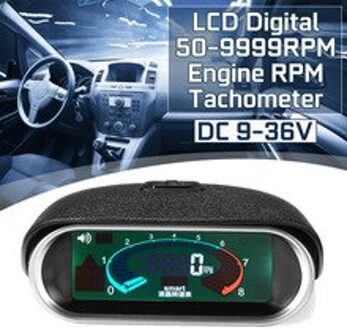 Auto Toerenteller Lcd Digitale Motor 50 ~ 9999Rpm Met Zonneklep Vervanging
