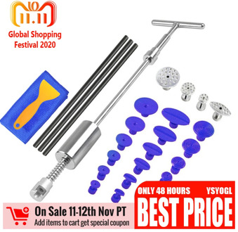 Auto Tools Paintless Dent Repair Dent Puller Kit Dent Removal Slide Hammer Glue Sticks Reverse Hammer Glue Tabs Car Hail Damage