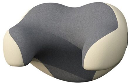 Auto U-Vormige Hals Guard Hoofdsteun Neksteun Kussen 3D Traagschuim Zacht Ademend Hoofdsteun Pad Accessoires M2 abrikoos grijs