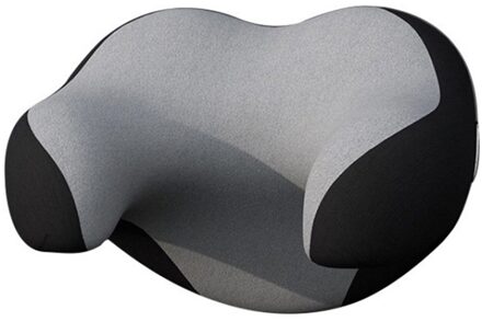 Auto U-Vormige Hals Guard Hoofdsteun Neksteun Kussen 3D Traagschuim Zacht Ademend Hoofdsteun Pad Accessoires M2 zwart grijs