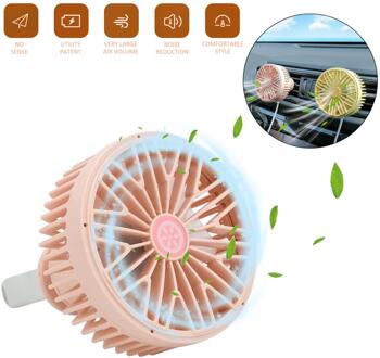 Auto Uitlaat Fan 360 Graden Draaibare Car Air Vent Ventilator Auto Accessoires Swing Fan Auto Interieur Accessoires Auto Achterbank fan roze
