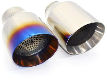 Auto Uitlaat Tip Voor Universele Auto 304 Rvs Uitlaat Lassen 4 Inch Oulelet Uitlaat Tip Voor Universele Auto zilver