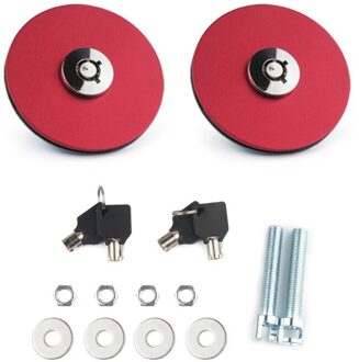 Auto Universele Motor Hood Cover Lock Key Pin Kit Quick Klink Release Aluminiumlegering Motorkappen Klink rood