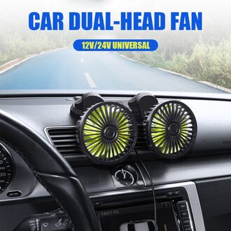 Auto Usb Dual-Head Fan Tuyere Creatieve Auto Interieur Auto Levert 360 Graden-Ronde Auto Koeling Zomer 12V/24V