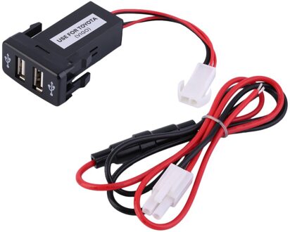 Auto Usb-poort Lader Voor Toyota Dual Usb Socket Charger Adapter Duurzaam 5V 2.1A 1A Automobiel Opladen Apparaat