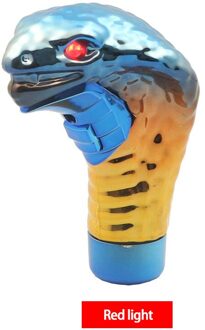 Auto Versnelling Hoofd Universele Manual Stick Snake Vorm Pookknop Crystal Cobra Hoofd Met Led Licht Automatische Transmissie Auto Styling 03