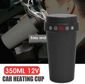 Auto Verwarming Cup Elektrische Water Cup Display Temperatuur Lcd Display Temperatuur Ketel Koffie Thee 350Ml 12V