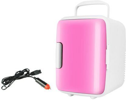 Auto Verwarming En Koeling Doos Thuis Auto Dual Purpose 4L Mini Koelkast Auto Koelkast Thermische Isolatie rood