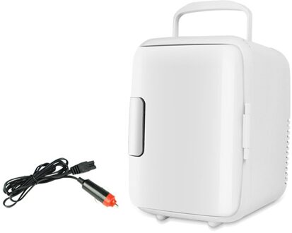 Auto Verwarming En Koeling Doos Thuis Auto Dual Purpose 4L Mini Koelkast Auto Koelkast Thermische Isolatie wit