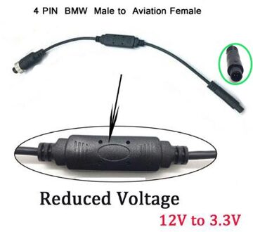 Auto Video Kabel RCA-4PIN Voor Auto Achteruitrijcamera Connect Voor Auto Monitor Dvd, Bruin