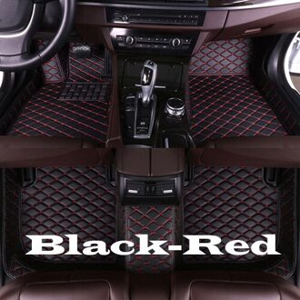 Auto Vloermatten Voor Lexus Es Serie 240 350 2006 Custom Auto Voet Pads Auto Tapijt cover zwart-rood