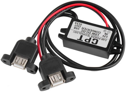 Auto Voertuigen Cpt UL5 Universele Dc Dc Converter Module 12V Naar 5V 3A 15W Met Dubbele Usb uitgangsvermogen Adapter