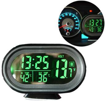 Auto Voltage Digitale Monitor Batterij Wekker LCD Temperatuur Thermeter Auto Vervangende Onderdelen