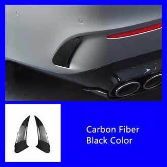 Auto Voorbumper Mistlamp Lucht Mes Spoiler Flap Trim Grill Rooster Decoratie Voor Mercedes Benz Cla C118 Shark vinnen Trim achterkant koolstof zwart
