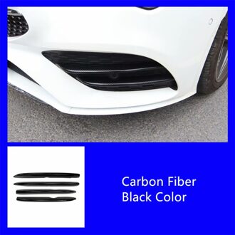 Auto Voorbumper Mistlamp Lucht Mes Spoiler Flap Trim Grill Rooster Decoratie Voor Mercedes Benz Cla C118 Shark vinnen Trim koolstof zwart 4stk