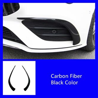 Auto Voorbumper Mistlamp Lucht Mes Spoiler Flap Trim Grill Rooster Decoratie Voor Mercedes Benz Cla C118 Shark vinnen Trim koolstofvezel zwart