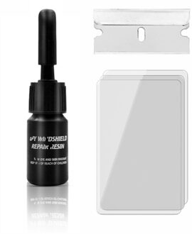 Auto Voorruit Diy Autoruit Reparatie Tools Vensterglas Curing Lijm Auto Glas Kras Crack Herstellen Z4 zwart