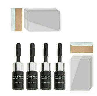 Auto Voorruit Reparatie Tool Diy Venster Reparatie Tool Automotive Glas Nano Reparatie Vloeistof Auto Vensterglas Crack Chip Repai Tool kit zwart