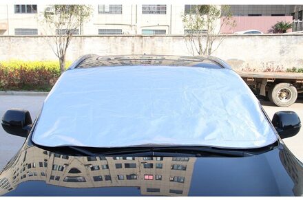 Auto Voorruit Zonneschermen Auto Voorruit Schaduw Sneeuw Blokkeren Sneeuw Shield Voorruit Cover Aluminium Plating Film Universeel Gebruik 148cm