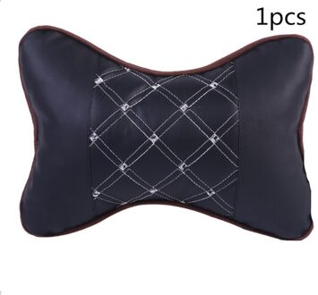 Auto vorm seat hoofdsteun hals leather universal ademend kussen voor Nissan TEANA QASHQAI BLUEBIRD SUNNY TIIDA PALADIN kz-wit-1stk