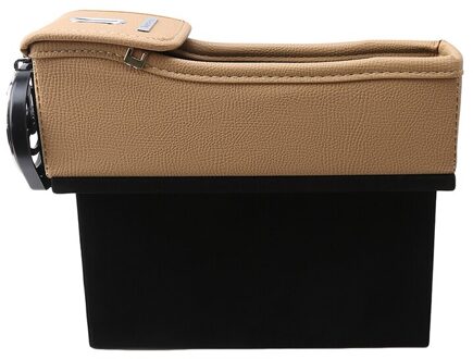 Auto Vouwen Opbergtas Achterbank Voedsel Lade Tafel Pallet Achterbank Water Auto Bekerhouder Met Multi-Functie opvouwbare Organizer Beige