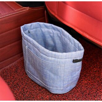 Auto Vuilnisbak Auto Trash Garbage Dust Geval Houder Bin Auto-Styling Portable Fold Lekvrij Auto Reizen Blauw