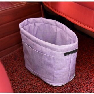 Auto Vuilnisbak Auto Trash Garbage Dust Geval Houder Bin Auto-Styling Portable Fold Lekvrij Auto Reizen Paars