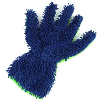 Auto Wassen Borstel Handschoen Auto Polijsten Imitatie Wol Zacht Auto Wassen Handschoenen Reinigingsborstel Motorfiets Wassen Zorg donker blauw