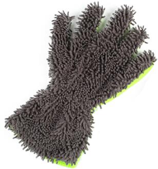 Auto Wassen Borstel Handschoen Auto Polijsten Imitatie Wol Zacht Auto Wassen Handschoenen Reinigingsborstel Motorfiets Wassen Zorg grijs