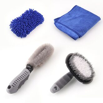 Auto Wassen Gereedschap Auto Cleaning Wash Kit Borstels + Handschoen + Handdoek Kit Auto Scrub Borstel auto Accessoires