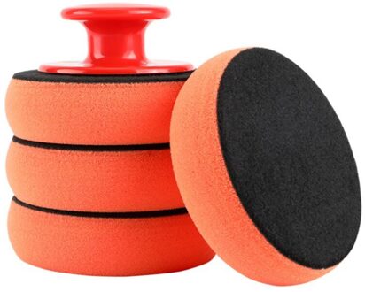 Auto Wassen Wax Polish Polijsten Pad Spons Car Cleaning Doek Microfiber Car Cleaning Car Cleaning rood -oranje