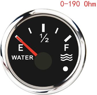 Auto Water Niveau Gauge 0 ~ 190 Ohm / 240 ~ 33 Ohm 52Mm Water Tank Level Gauge met Alarm Fit Voor Boot Marine Motorfiets BS 0-190ohm