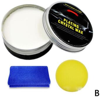 Auto Wax Crystal Plating Set Hard Glossy Carnaubawas Paint Care Coating Kleine Kras Reparatie Onderhoud Met Spons Handdoek