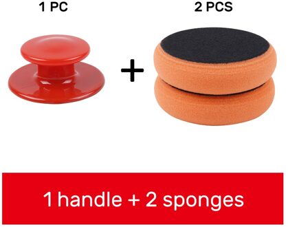 Auto Wax Wassen Polish Pad Spons Schuim Kit Microfiber Applicator Pads Met Grijper Handvat Auto-Styling 3 stk