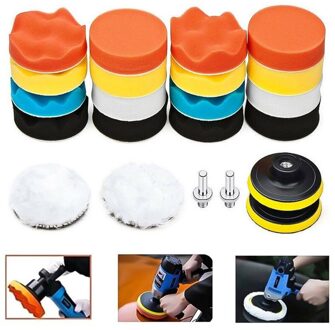 Auto waxen 11pcs auto polijsten pad boren spons kit set polijsten pad 3 "/80mm Waxed schuim seal set