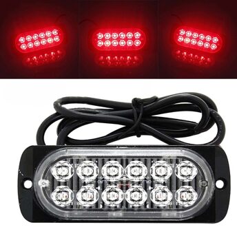 Auto Werken Light 12V-24V 36W Dringende Plastic Transparante Accessoires Vervanging Kit 12LED Waarschuwing Werken